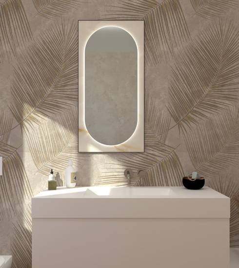 Bathroom project Stone Decor Box Wood effect BIANCO GOLD TROPICAL TORTORA TORTORA color tiles