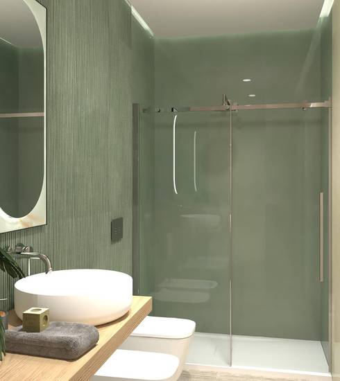 Bathroom project Stone 3D Resin effect FOGLIE LINFA RIFLESSI BOSCO LINFA BOSCO TORTORA color tiles