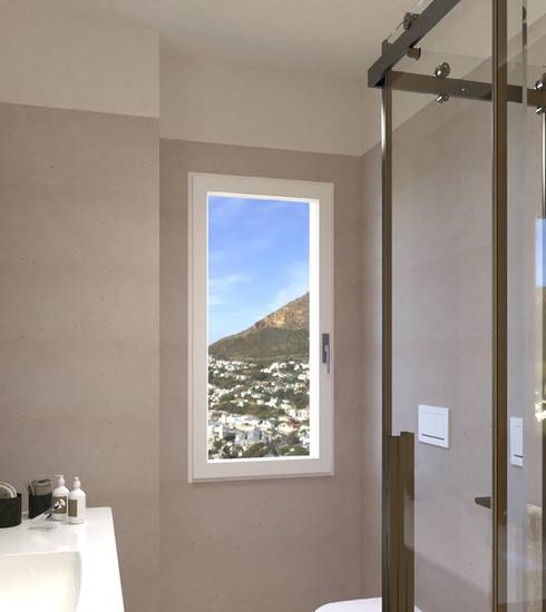 Bathroom project 3D Resin effect TRAMA BEIGE BEIGE MICRO TORTORA OCRA BRILLANTE OCRA TORTORA BRILLANTE MICRO TERRA TORTORA color tiles