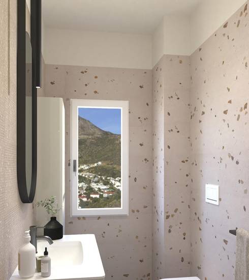 Bathroom project Decor Box 3D Resin effect TERRA SASSI TORTORA MICRO TORTORA TORTORA BRILLANTE TORTORA color tiles