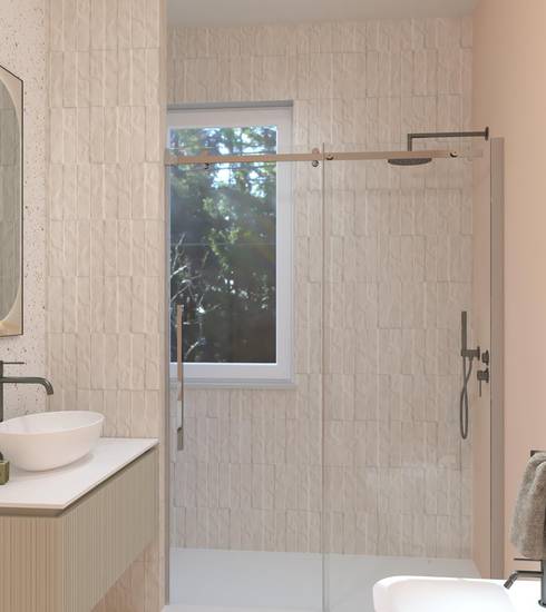 Bathroom project Brick & Chevron Stone Decor Box Resin effect DROP WHITE BIANCO GESSO TALC color tiles