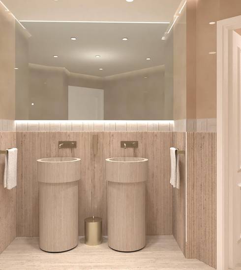 Bathroom project Stone 3D Resin effect GROOVE BEIGE ECRU BIANCO BEIGE GROOVE TORTORA RIFLESSI ECRU GROOVE BIANCO TORTORA color tiles