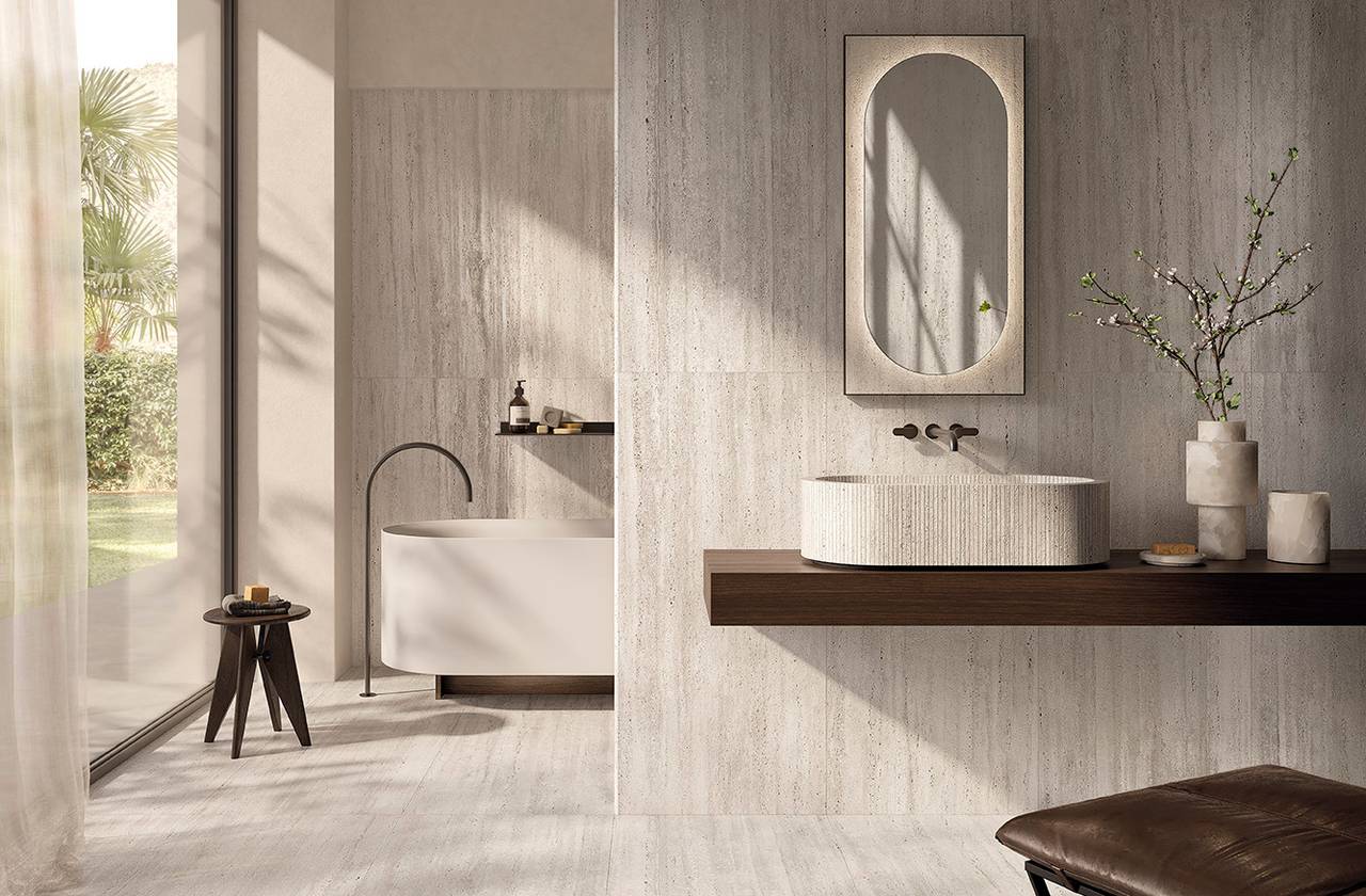 Room view Bathroom, created with tiles from the collection: MATERIA CLASSICA – White
