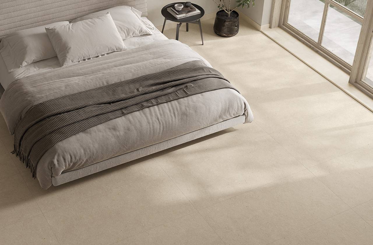 Room view House, created with tiles from the collection: MATERIA PURA – Beige