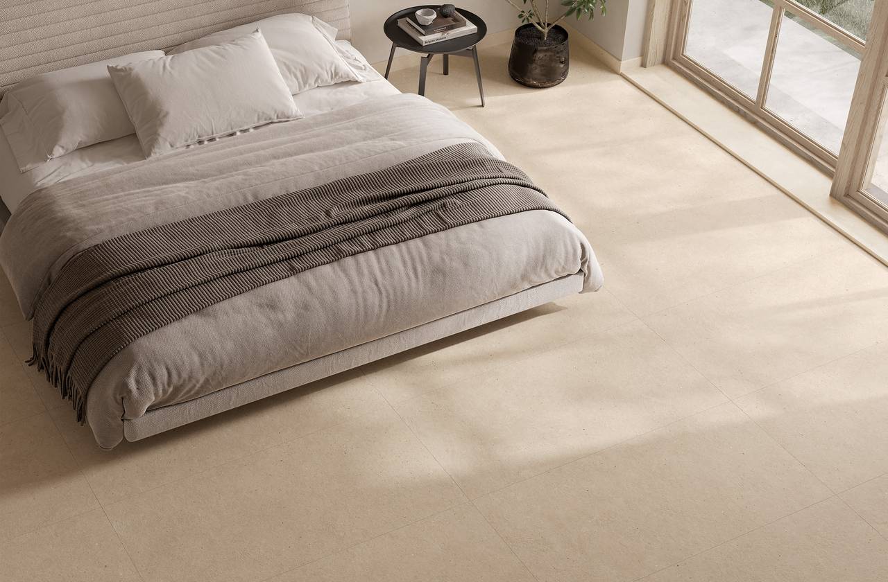 Room view House, created with tiles from the collection: MATERIA PURA – Beige