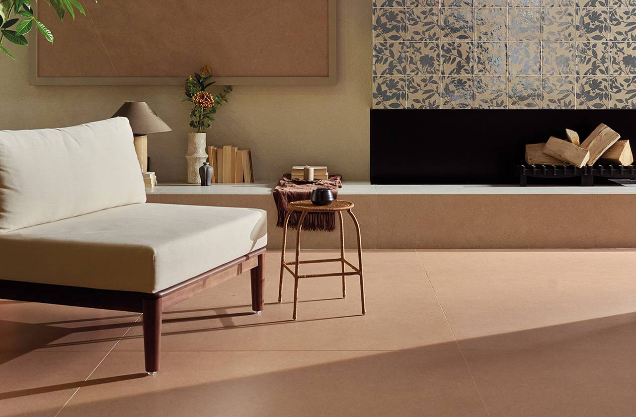 Room view House, created with tiles from the collection: MATERIA PURA porcelain tiles – Grey, Other