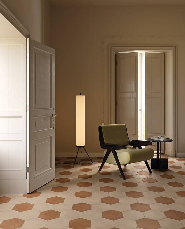 Image d'ambiance Maison, réalisée avec des carreaux de la collection : MATERIA PURA porcelain tiles – Beige, AUTRES