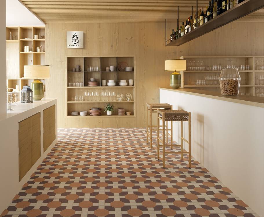 Image d'ambiance Contrat, réalisée avec des carreaux de la collection : MATERIA PURA porcelain tiles – AUTRES