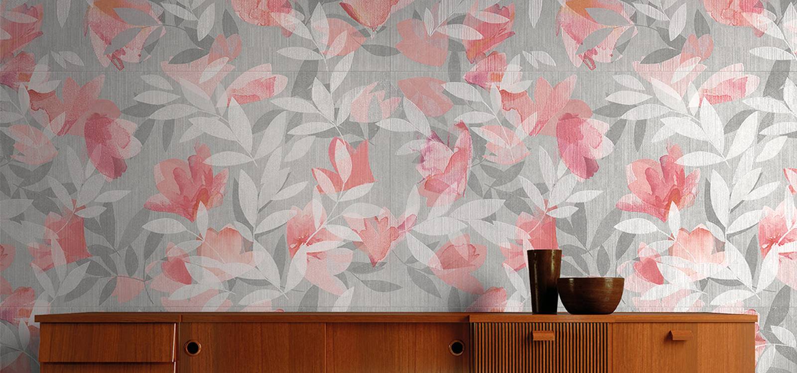 Immagine ambiente Contract, realizzato con piastrelle della collezione: FAP MURALS - Rosso-Rosa