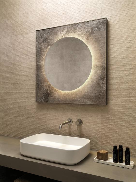 Room view Bathroom, created with tiles from the collection: NOBU – Beige