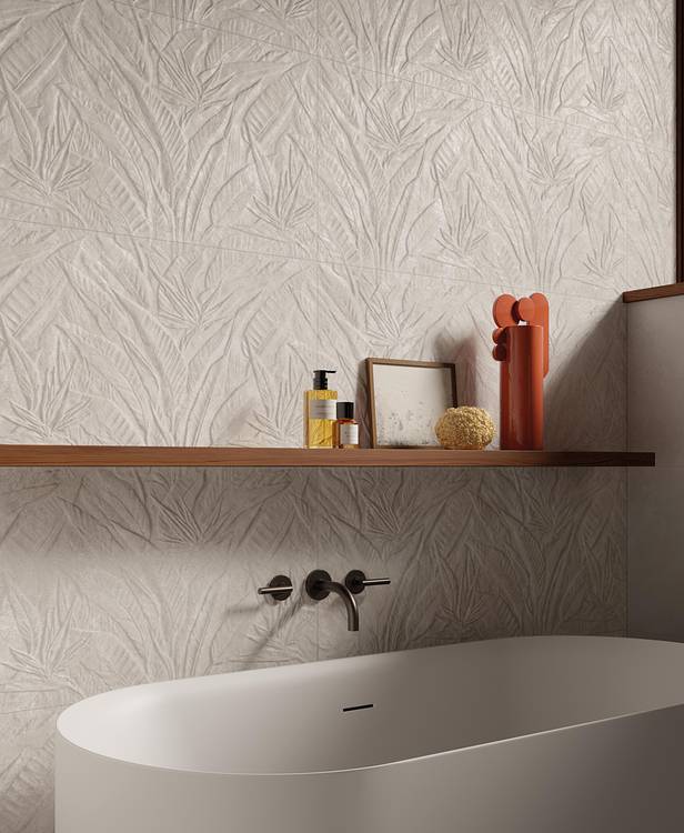 Room view Bathroom, created with tiles from the collection: NOBU – White