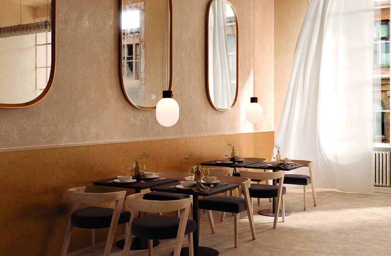 Room view Contract, created with tiles from the collection: VENTO DEL SUD – Beige, Other