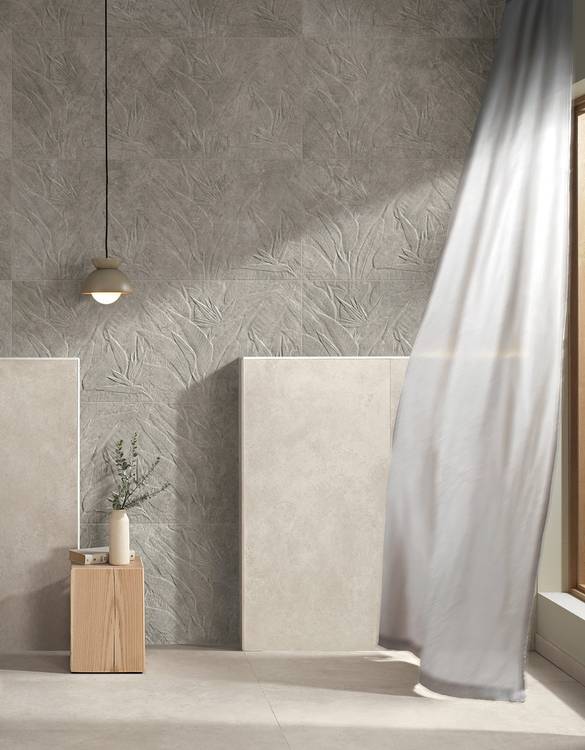 Room view House, created with tiles from the collection: NOBU – Grey