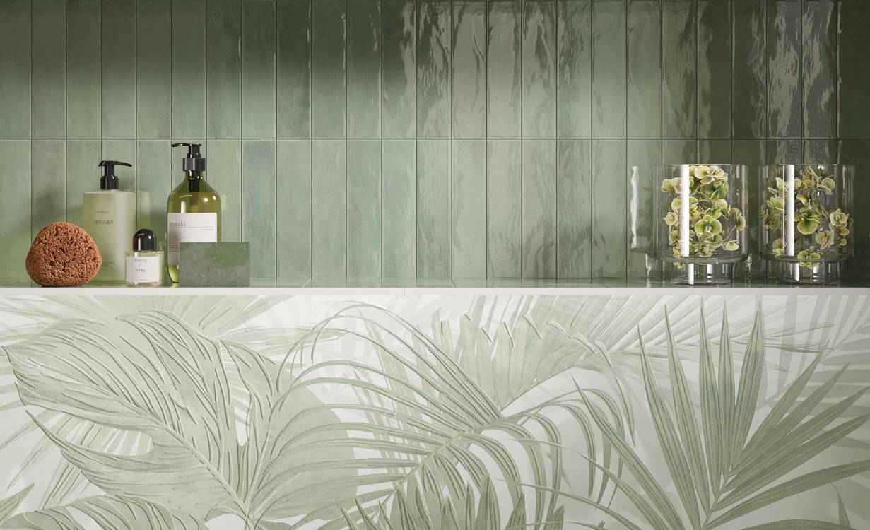 Интерьер , оформленный плиткой из коллекции: FAP MURALS – зеленый