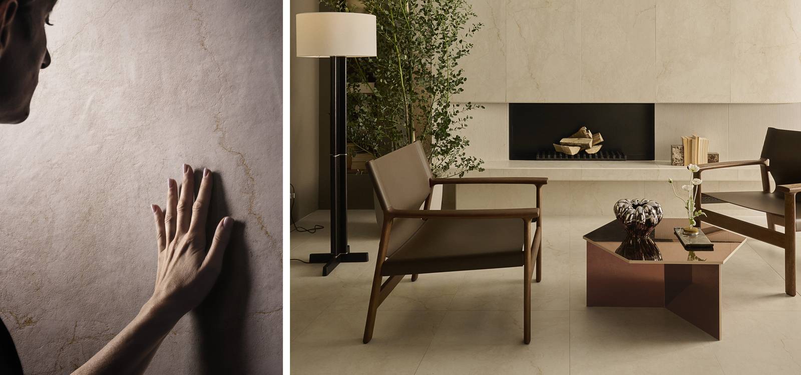 Room view House, created with tiles from the collection: DESERT – Grey