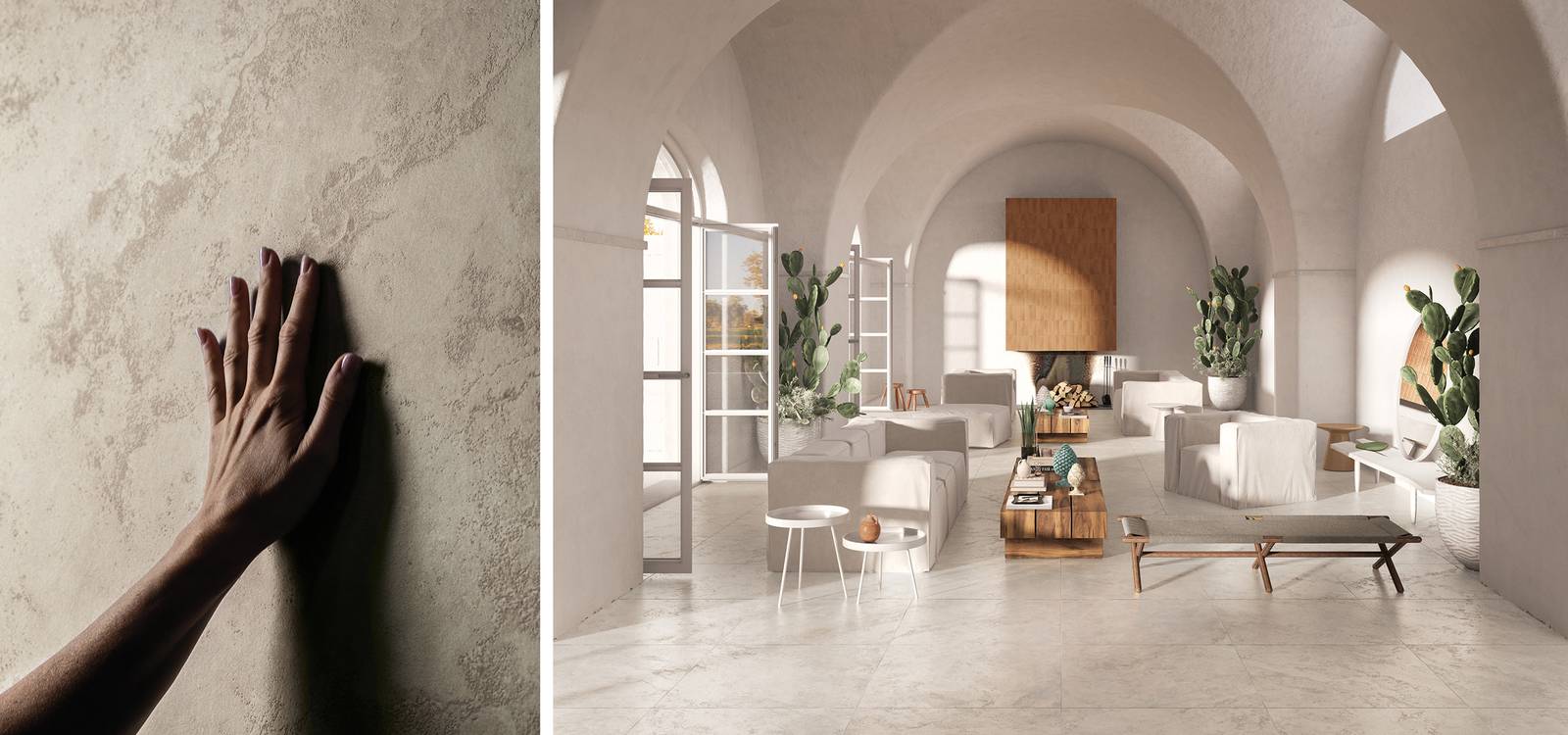 Immagine ambiente Casa, realizzato con piastrelle della collezione: VENTO DEL SUD - Marrone, Bianco