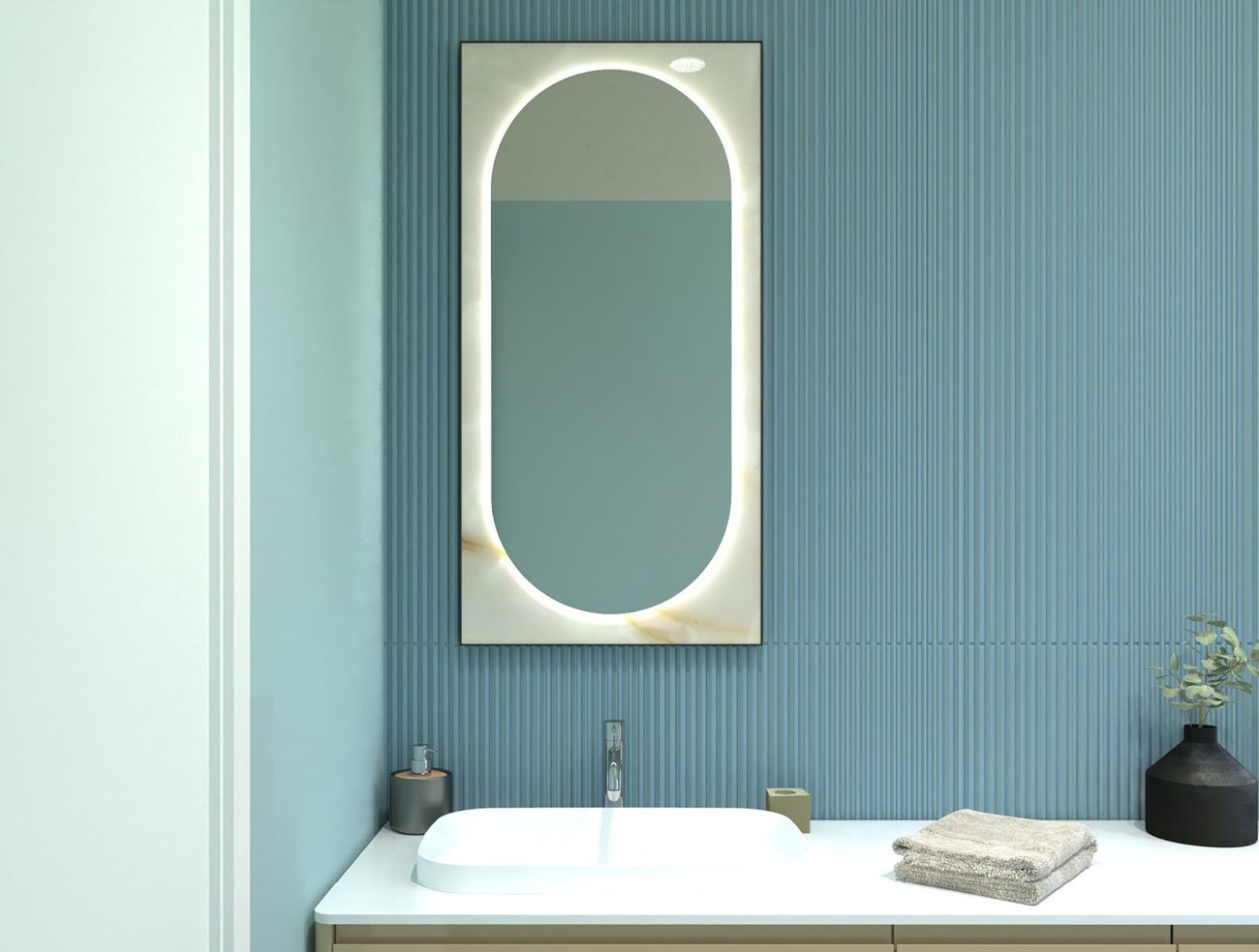 Bathroom design image in Rectangular shape, created with floor tiles MATERIA ECLETTICA and wall tiles TRUE COLOR