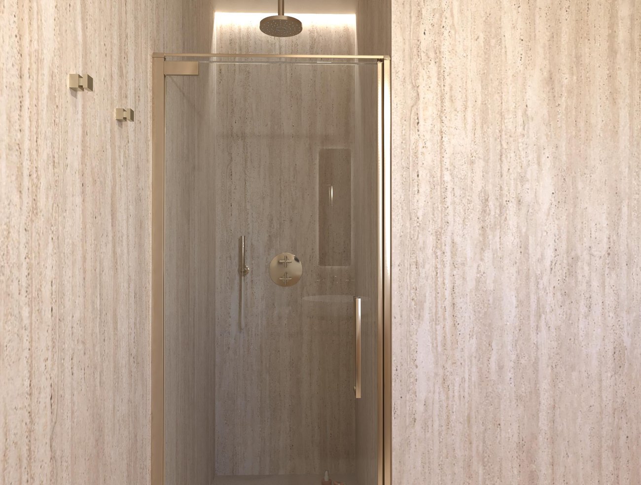 Bathroom design image in Rectangular shape, created with floor tiles VENTO DEL SUD and wall tiles MATERIA CLASSICA