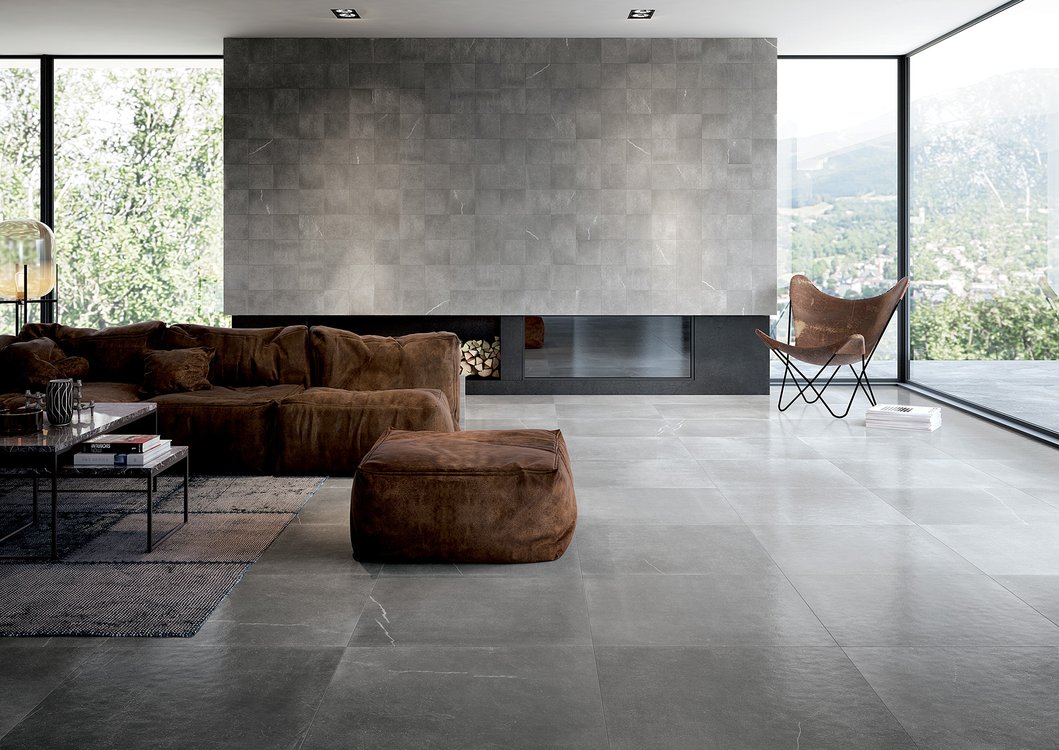 Imagen de ambiente House, realizada con baldosas de la colección: MAKU – GRIS
