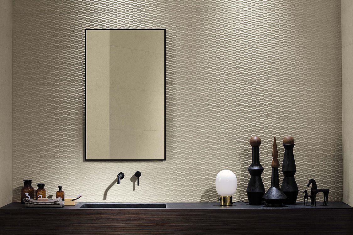 Immagine ambiente , realizzato con piastrelle della collezione: LUMINA STONE - Beige