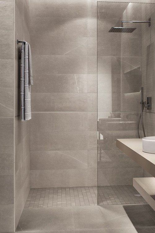 Immagine ambiente , realizzato con piastrelle della collezione: MAKU - Grigio