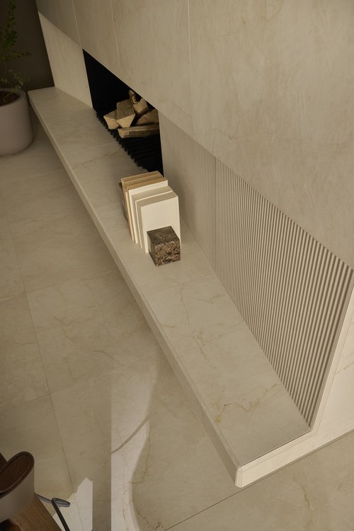 Room view , created with tiles from the collection: DESERT – Beige