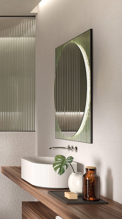 Immagine ambiente , realizzato con piastrelle della collezione: MATERIA PURA WALL TILES 30,5X91,5 - Bianco