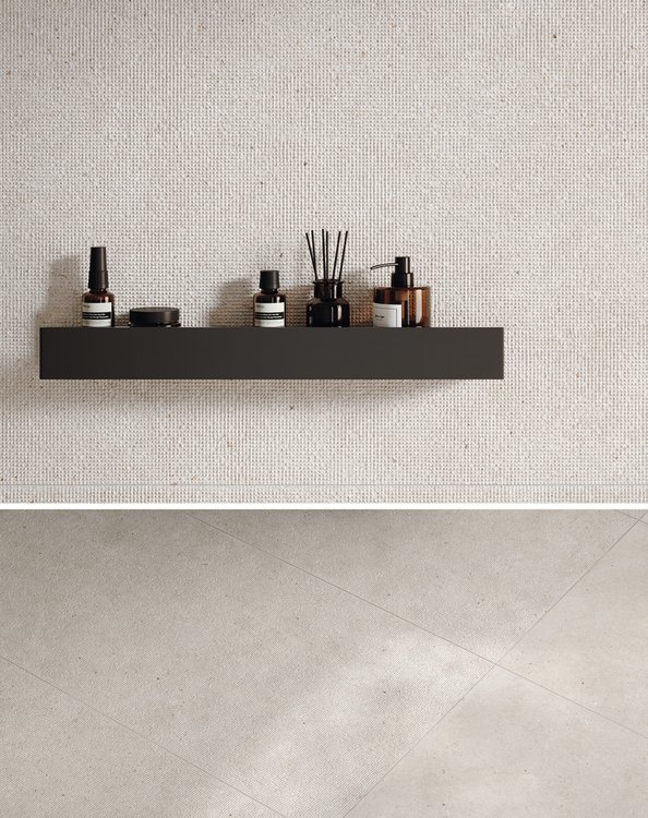 Immagine ambiente , realizzato con piastrelle della collezione: MATERIA PURA - Bianco