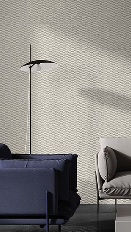 Raumabbildung , gestaltet mit Fliesen aus der Kollektion: LUMINA STONE – GRAU