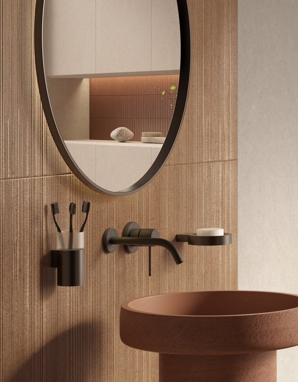 Room view , created with tiles from the collection: MATERIA PURA 50x120 – Other
