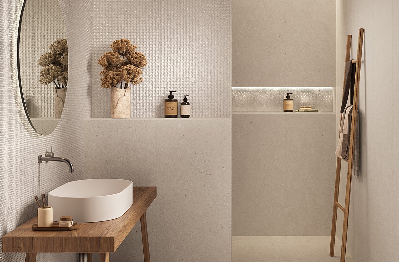 Piastrelle color Bianco FAP Ceramiche - MATERIA PURA wall tiles 50x120