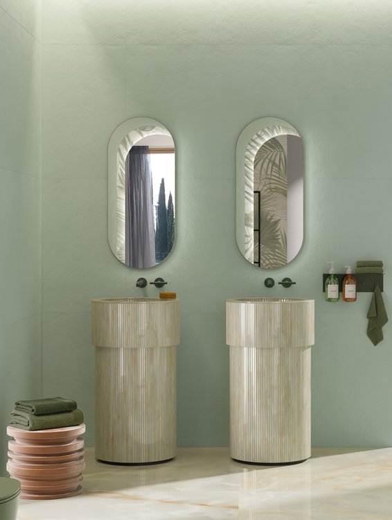 Интерьер , оформленный плиткой из коллекции: BLOOM – зеленый