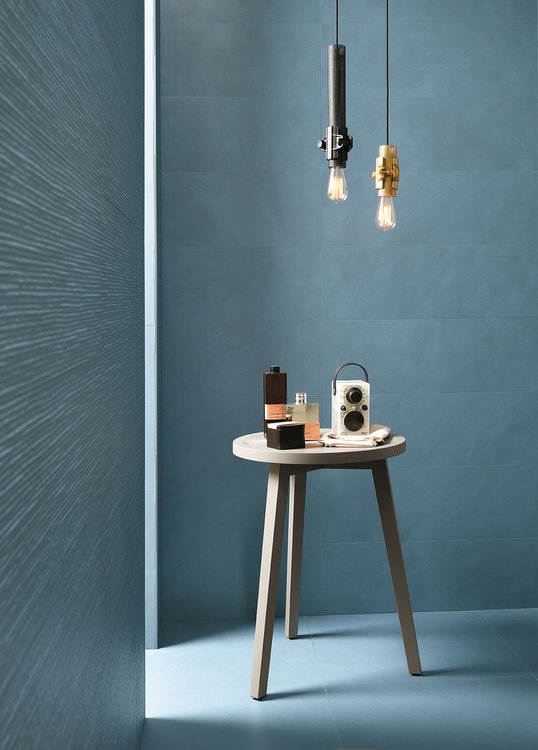 Интерьер , оформленный плиткой из коллекции: COLOR LINE – Blu, СЕРЫЙ