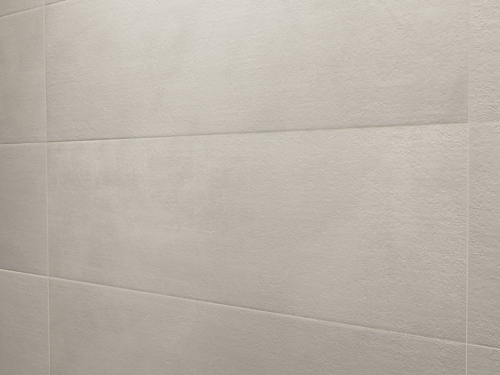 Raumabbildung , gestaltet mit Fliesen aus der Kollektion: MAT&MORE – GRAU, BEIGE