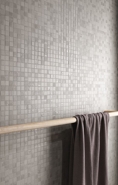 Raumabbildung , gestaltet mit Fliesen aus der Kollektion: MAT&MORE – GRAU
