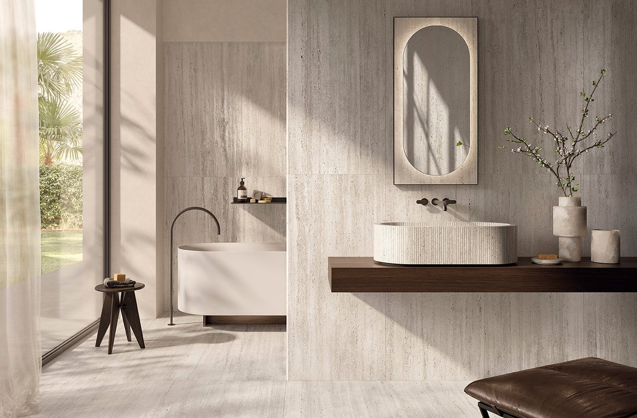 Room view Bathroom, created with tiles from the collection: MATERIA CLASSICA – White MATERIA CLASSICA