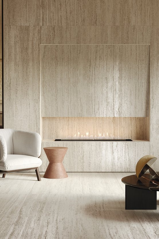 Image d'ambiance Maison, réalisée avec des carreaux de la collection : MATERIA CLASSICA – Beige MATERIA CLASSICA