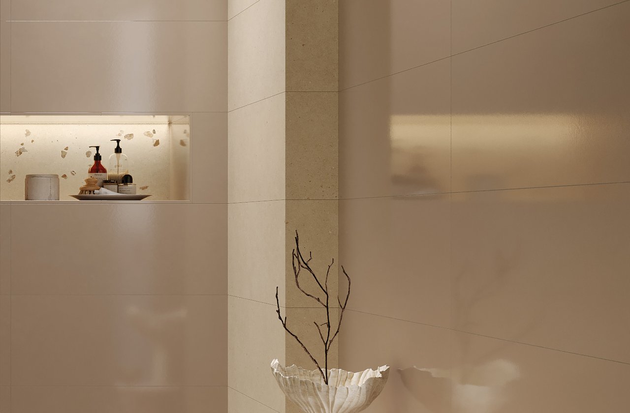 Piastrelle color Beige FAP Ceramiche - MATERIA PURA wall tiles 30,5x91,5