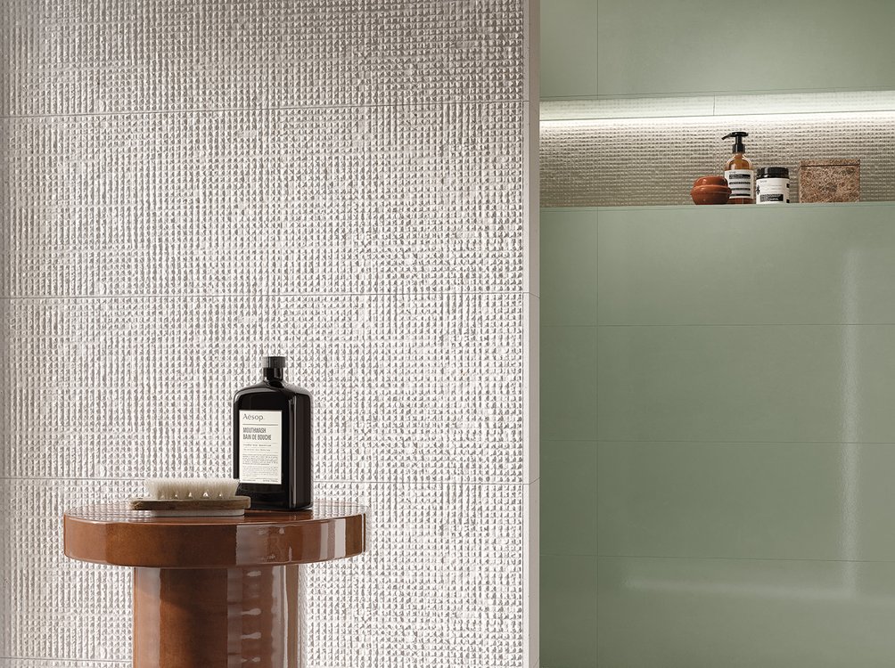 Room view , created with tiles from the collection: MATERIA – Other, White