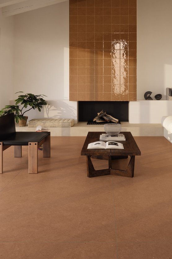 Image d'ambiance Maison, réalisée avec des carreaux de la collection : MATERIA PURA carreaux de porcelaine – AUTRES MATERIA PURA carreaux de porcelaine