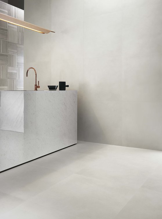 Immagine ambiente , realizzato con piastrelle della collezione: MILANO&FLOOR - Bianco