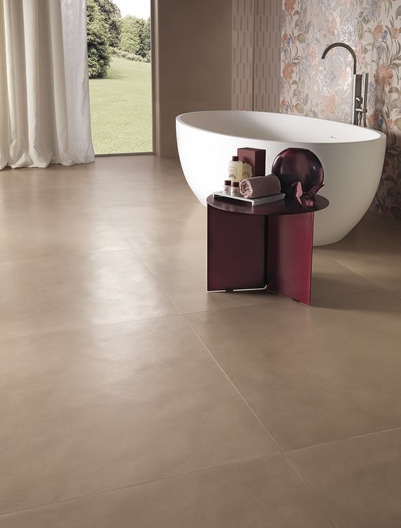 Immagine ambiente , realizzato con piastrelle della collezione: MILANO MOOD - Rosso-Rosa, Beige