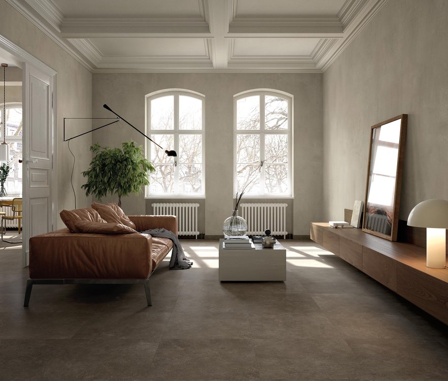 Room view House, created with tiles from the collection: NOBU – Brown