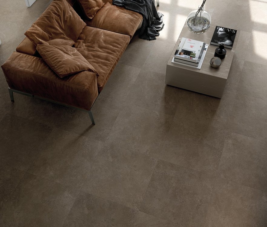 Room view House, created with tiles from the collection: NOBU – Brown