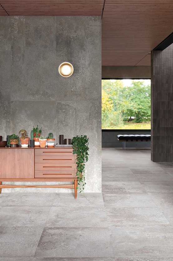 Immagine ambiente Casa, realizzato con piastrelle della collezione: FAP EXXTRA 80X160 - Grigio, Nero FAP EXXTRA 80X160
