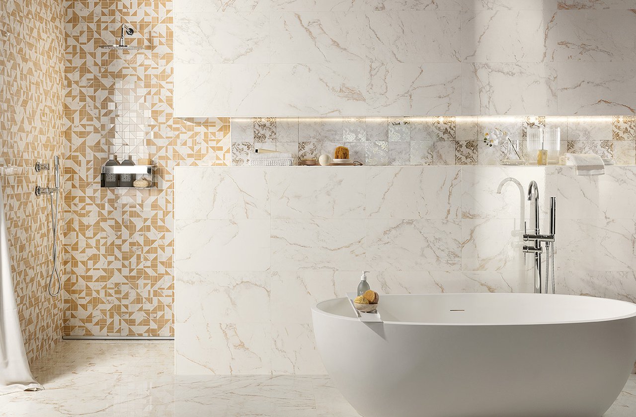 Tiles color White FAP Ceramiche - ROMA GOLD