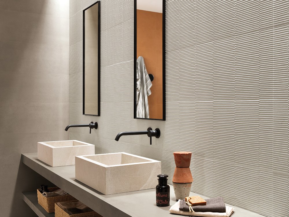 Интерьер , оформленный плиткой из коллекции: SUMMER – BROWN, Ocra, СЕРЫЙ