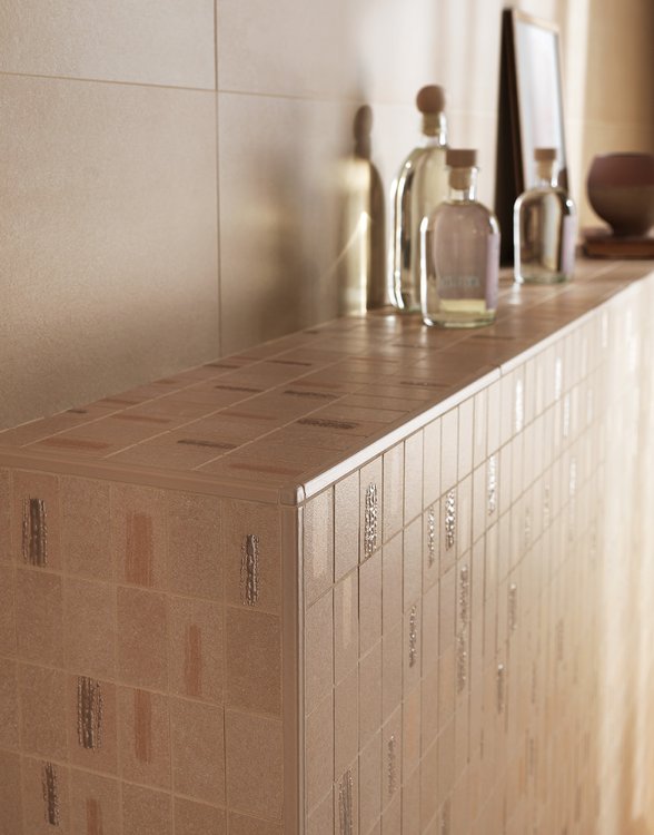 Imagen de ambiente , realizada con baldosas de la colección: SUMMER – BEIGE