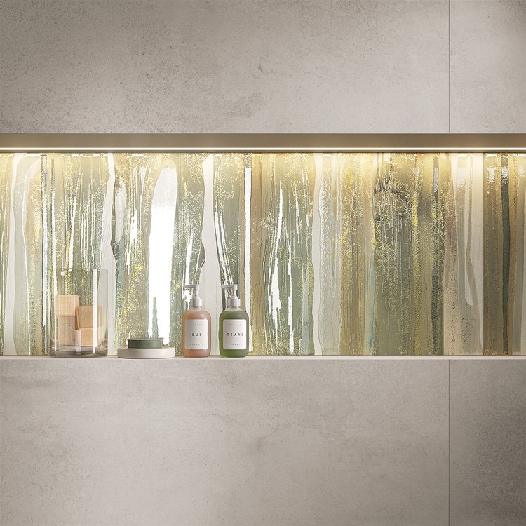 Immagine ambiente , realizzato con piastrelle della collezione: YLICO - Verde