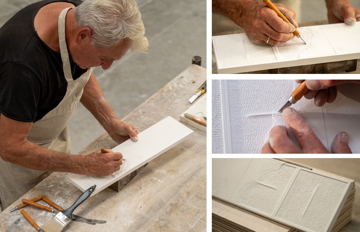 Room view , created with tiles from the collection: MATERIA – White